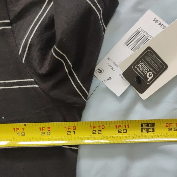 97. Rip Curl Plain Stripe Polo | Color: Washed Black - Picture 3 of 6